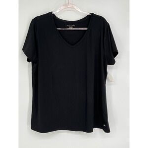 Amazon Essentials Black V-Neck T-Shirt‎ Soft Everyday Tee Top Plus Size XXL
